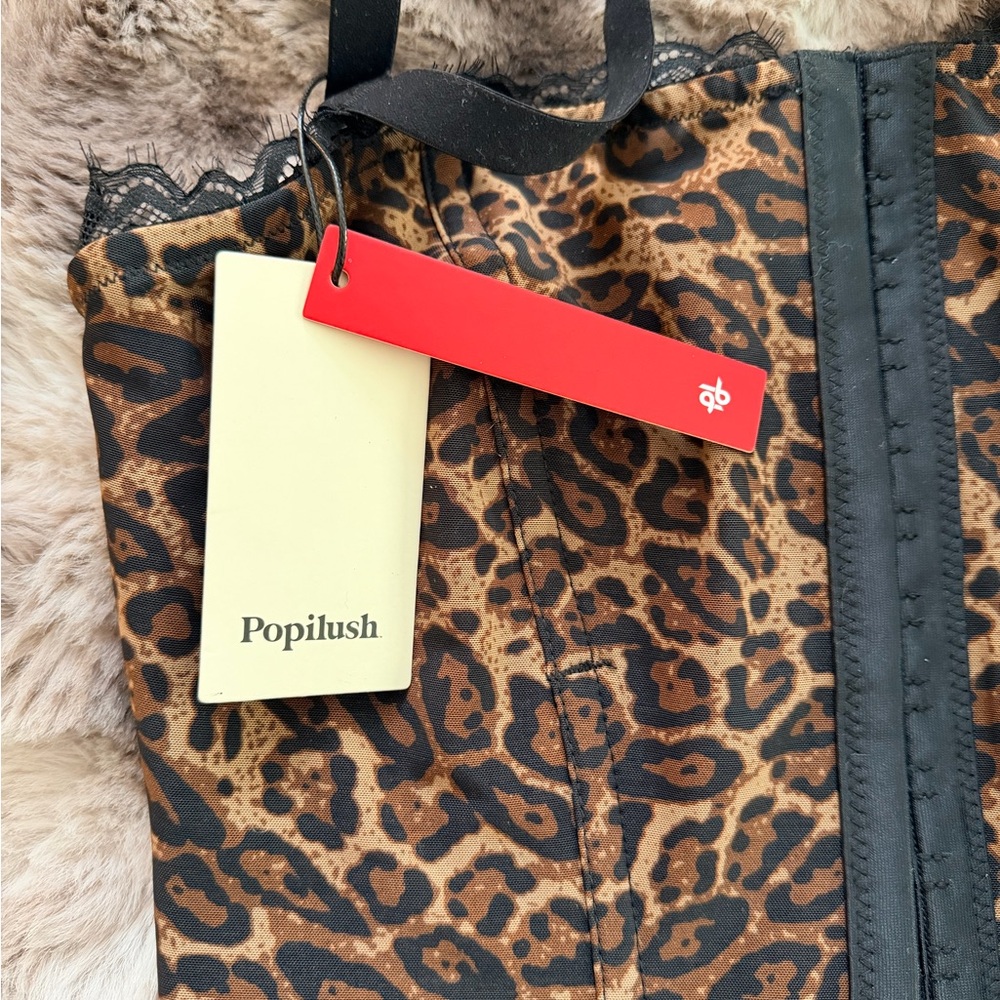Leopard Print Corset Top - Picture 2 of 3